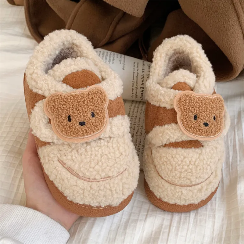 Thin Strips Cotton Slippers Light Brown, Home Slippers-17
