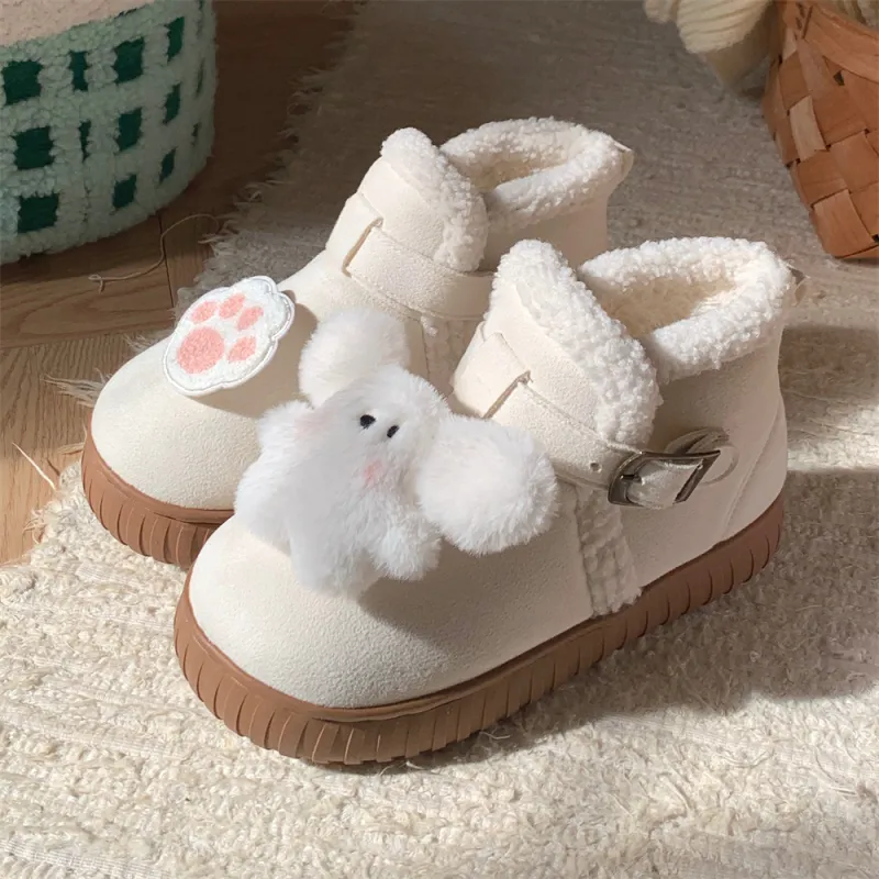 Thin Strips Cotton Slippers Women's, White/Pink-3