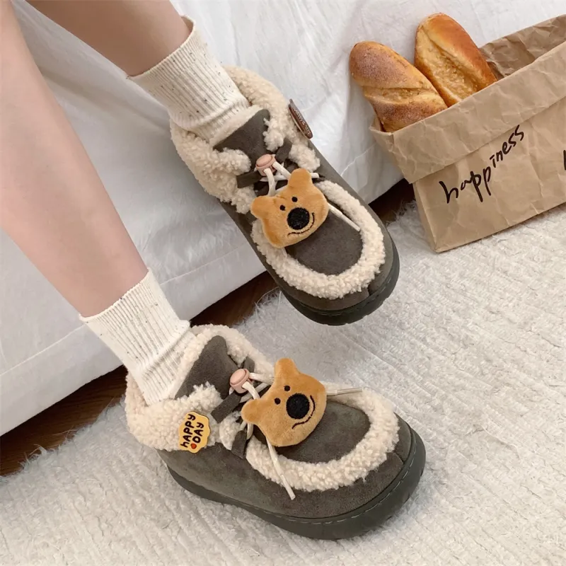 Thin Strips Cotton Slippers Women's, Light Brown-16