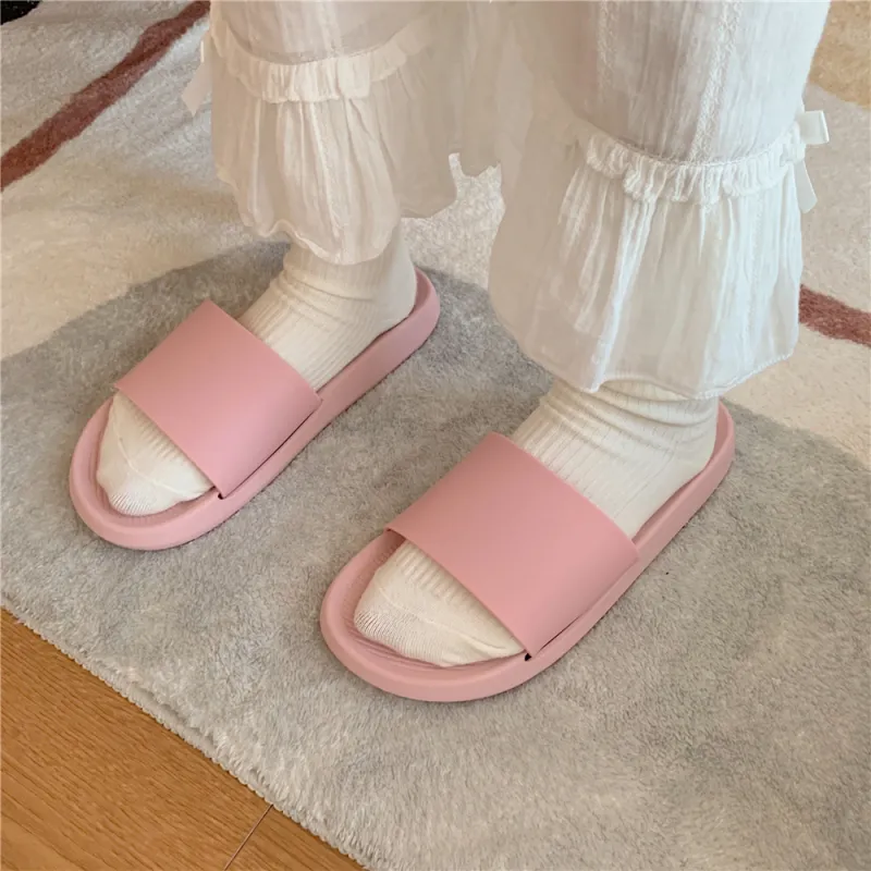 Thin Strips Slippers Unisex, Ecru-11