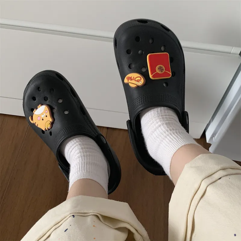 Thin Strips Slippers Unisex, White-8