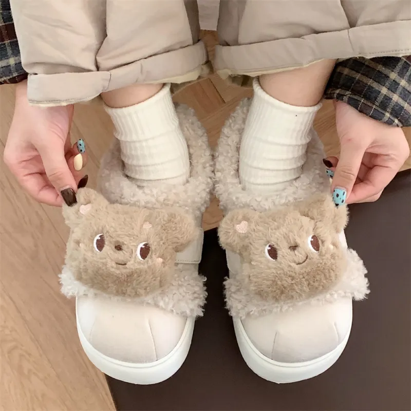 Thin Strips Cotton Slippers Women's Khaki-12