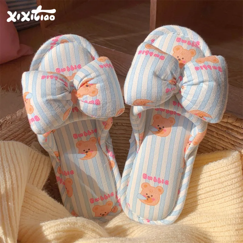 Thin Strips Slippers Women's Ecru-8