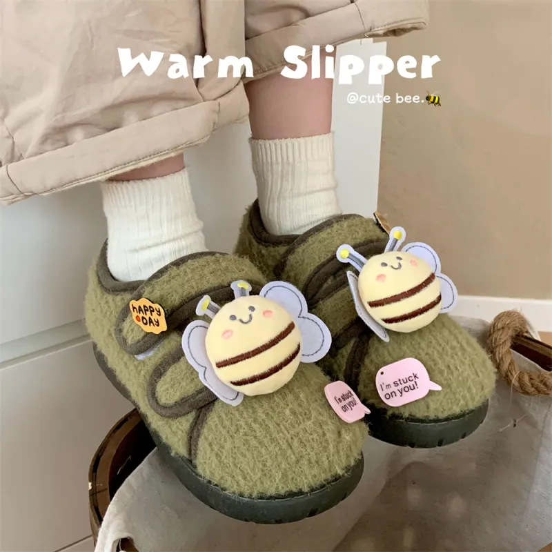 Thin Strips Cotton Slippers Women's, Light Brown, Home Slippers-22