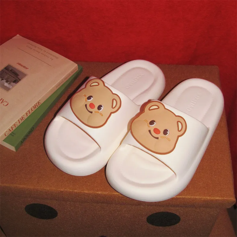 Thin Strips Sandal Slippers Unisex, Light Yellow-7