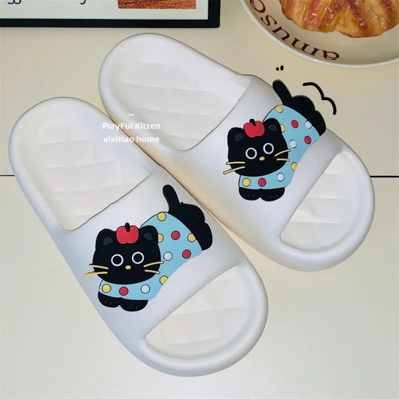 Thin Strips Sandal Slippers Black-13
