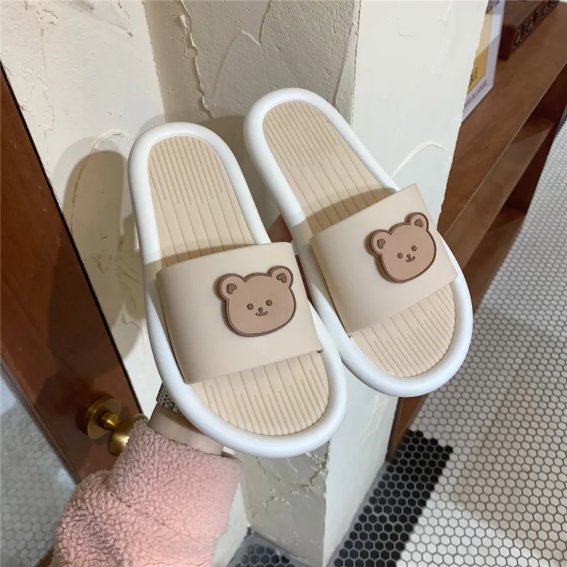 Thin Strips Slippers Women's, Apricot-2