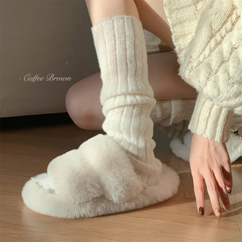 Thin Strips Cotton Slippers Women's-6