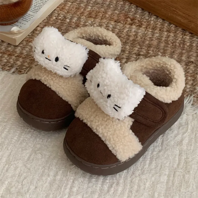Thin Strips Cotton Slippers, Home Slippers Unisex, Dark Coffee-17