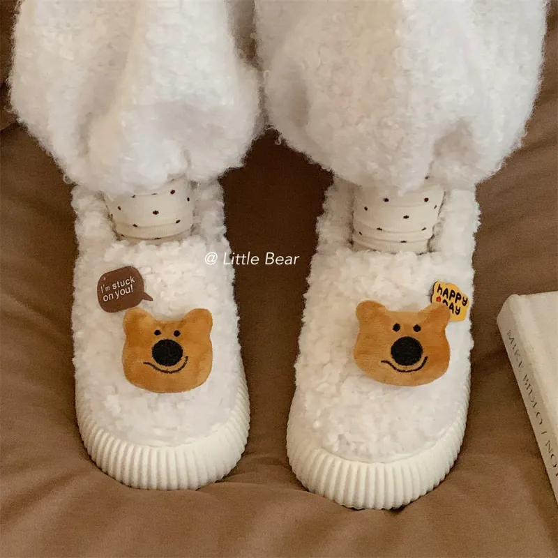 Thin Strips Home Slippers Women's, White-3