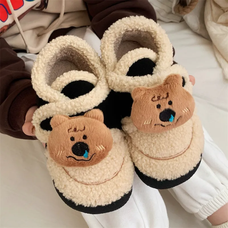 Thin Strips Cotton Slippers Women's-14