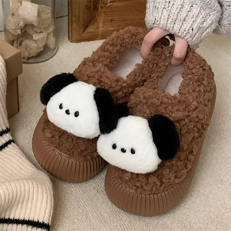 Thin Strips Cotton Slippers Women's, White-15
