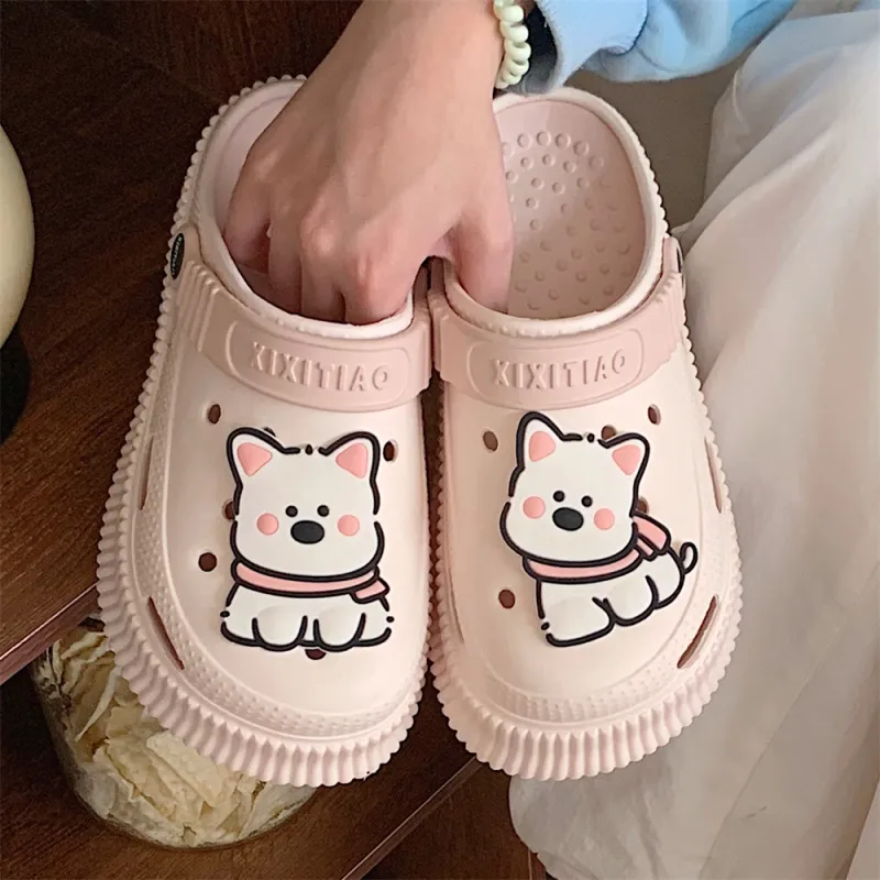 Thin Strips Slippers Women's, White+Egg Yolk-28