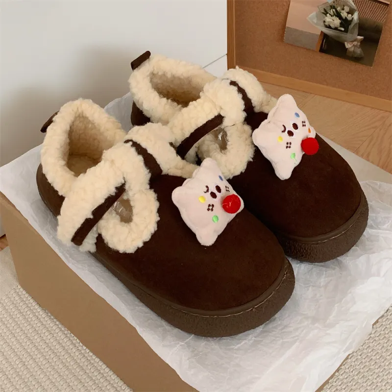 Thin Strips Cotton Slippers Women's, Light Brown-7