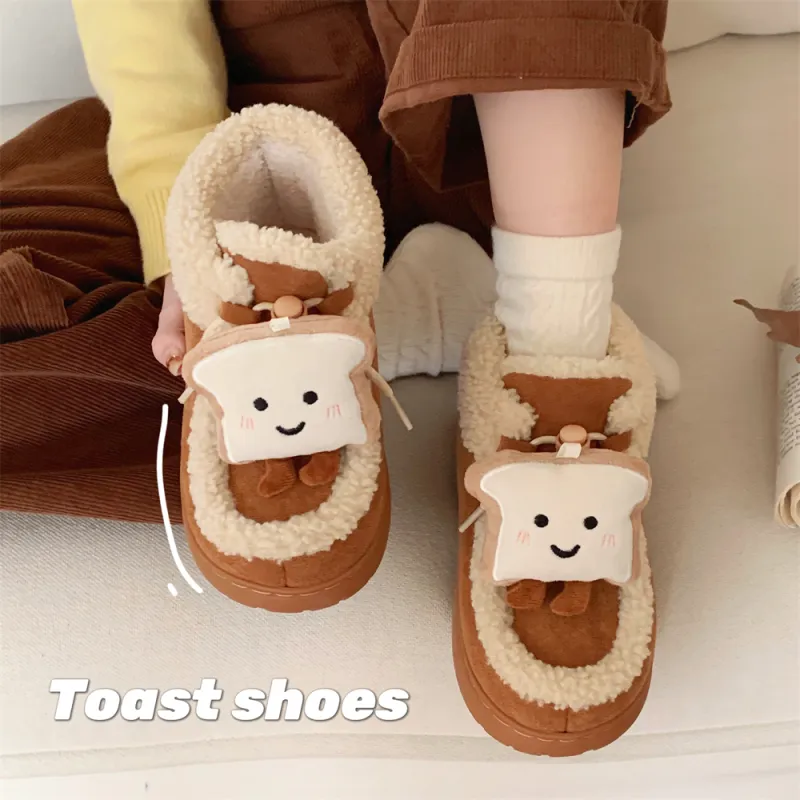 Thin Strips Cotton Slippers Women's Black-10
