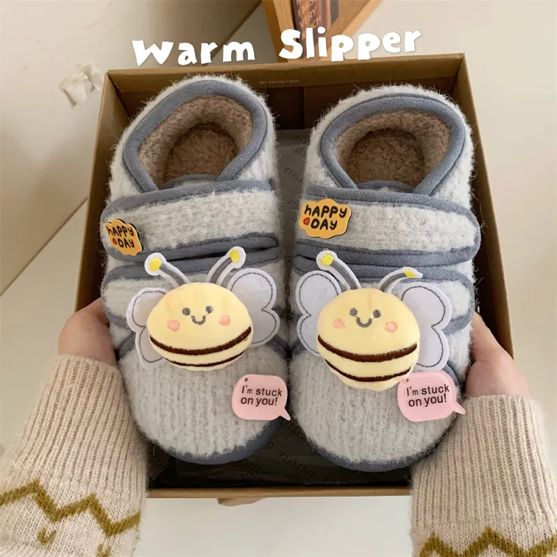 Thin Strips Cotton Slippers Women's, Light Brown, Home Slippers-8