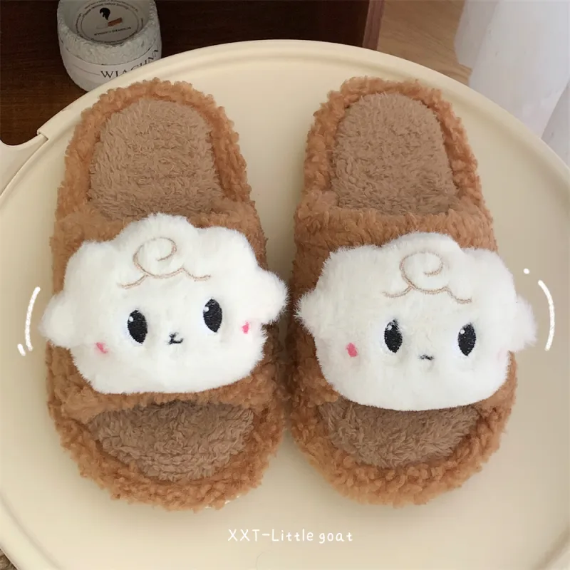 Thin Strips Cotton Slippers Women's-9