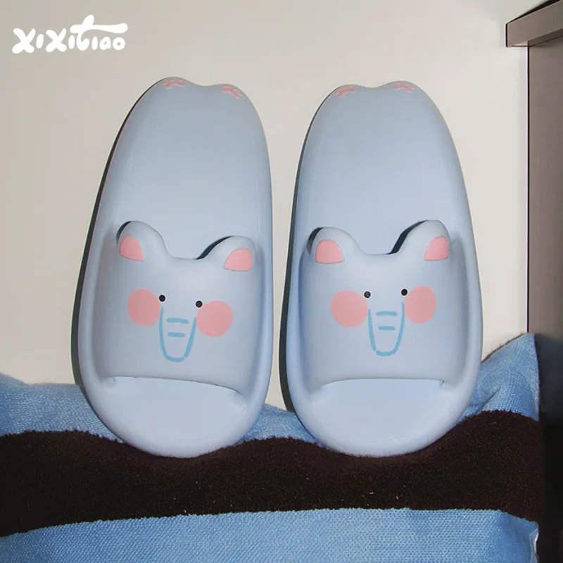 Thin Strips Slippers Women's, Blue-1