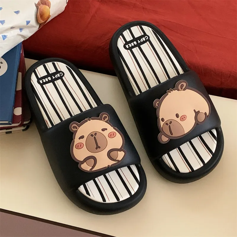 Thin Strips Slippers Unisex, Desert Brown-13