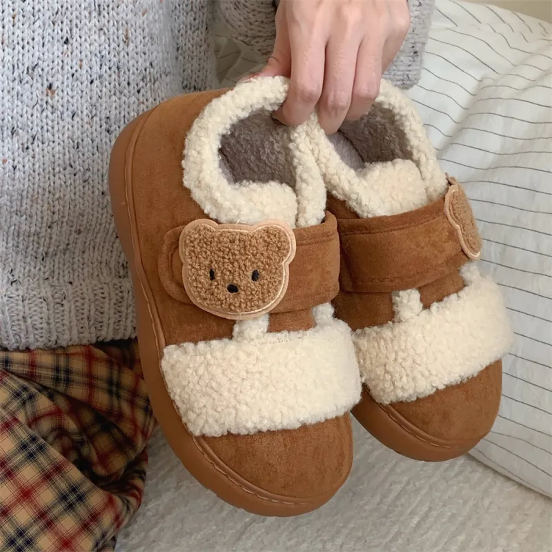 Thin Strips Cotton Slippers Women's, Light Brown-3