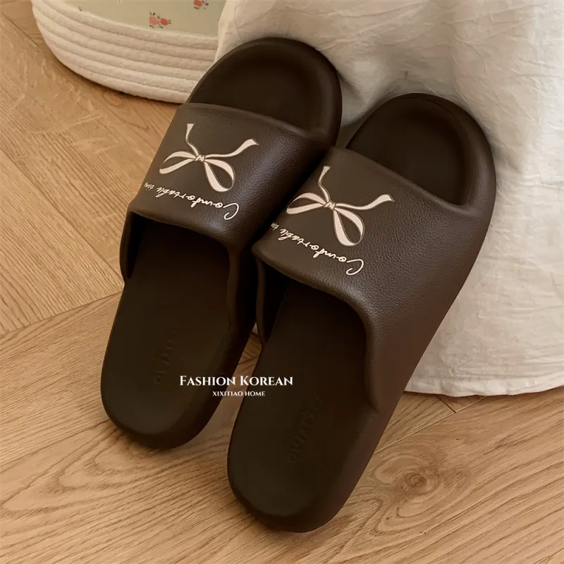Thin Strips Slippers Women's, White-11