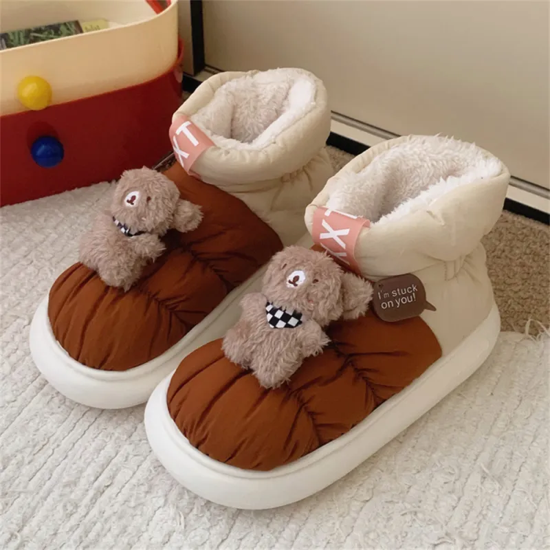 Thin Strips Cotton Slippers Unisex, Orange-3