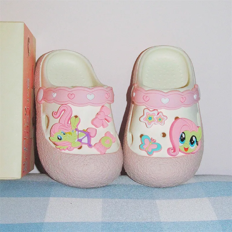 Thin Strips x MY LITTLE PONY Sandal Slippers Women's, White/Pink-18
