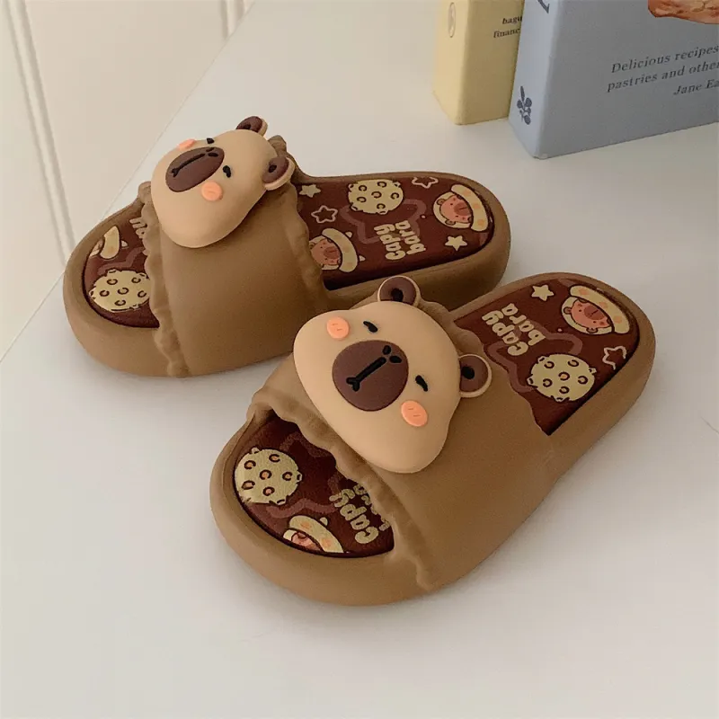 Thin Strips Sandal Slippers Cream White-10