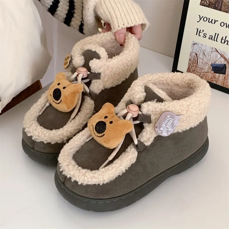 Thin Strips Cotton Slippers Women's, Light Brown-19