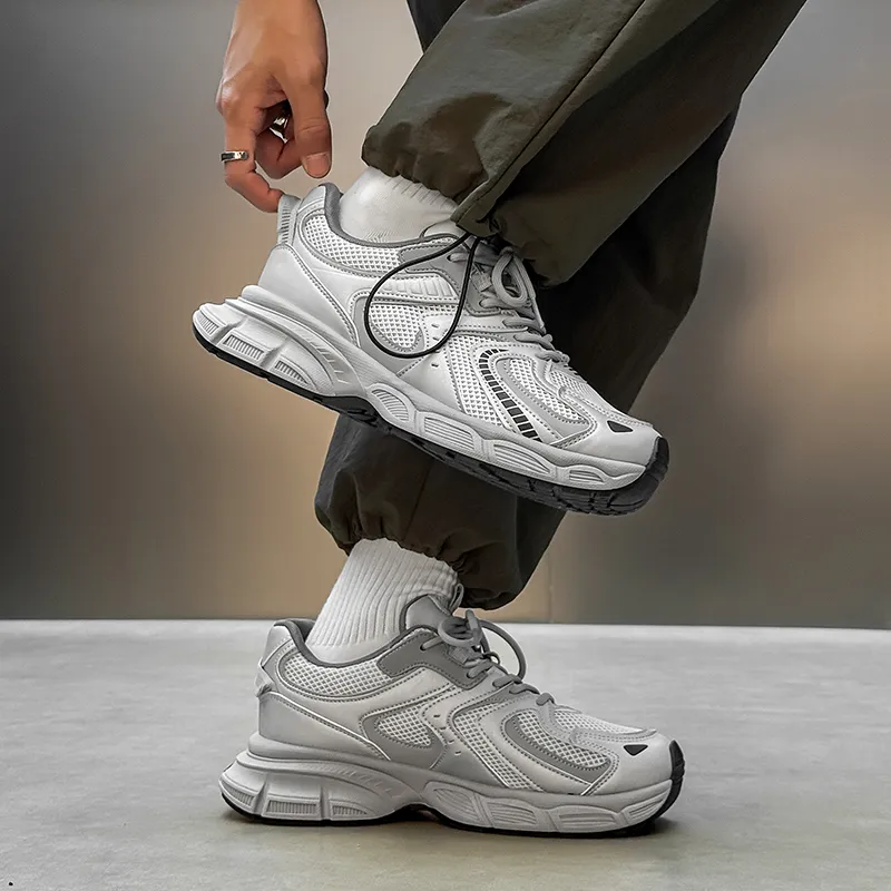 LURAD Coverage Support Height Increase Low Top Chunky Sneakers Men's-8