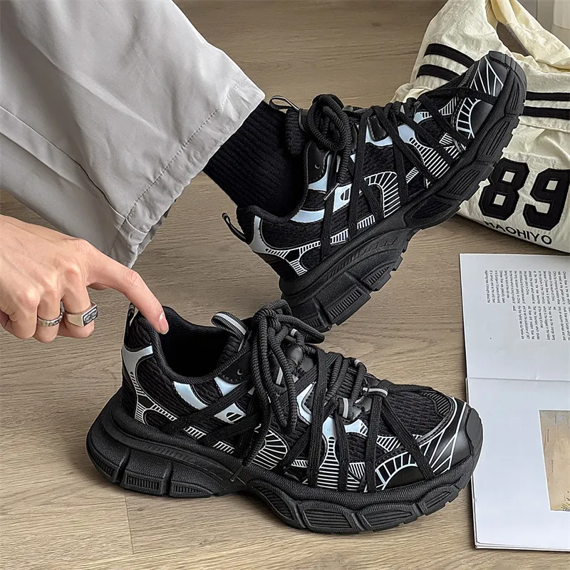 LURAD Support Balance Height Increasing Low Top Chunky Sneakers Unisex-1