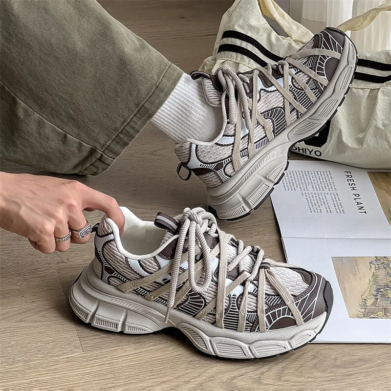 LURAD Support Balance Height Increasing Low Top Chunky Sneakers Unisex-16