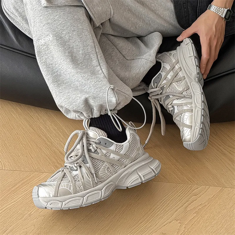 LURAD Support Balance Height Increasing Low Top Chunky Sneakers Unisex-10