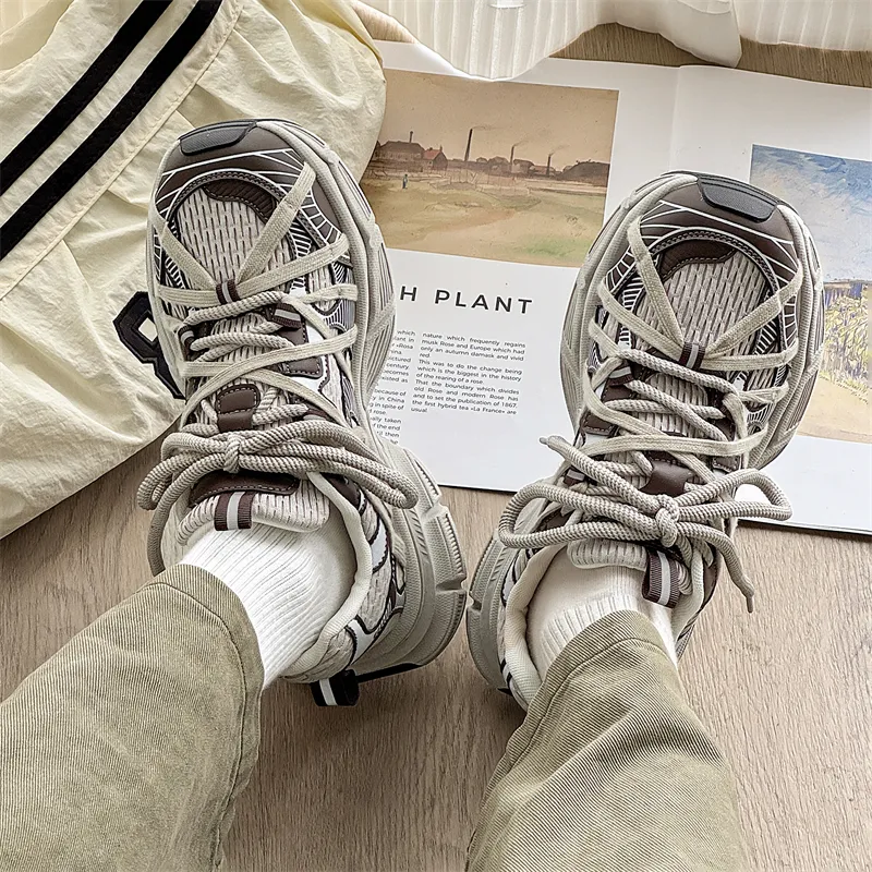 LURAD Support Balance Height Increasing Low Top Chunky Sneakers Unisex-17