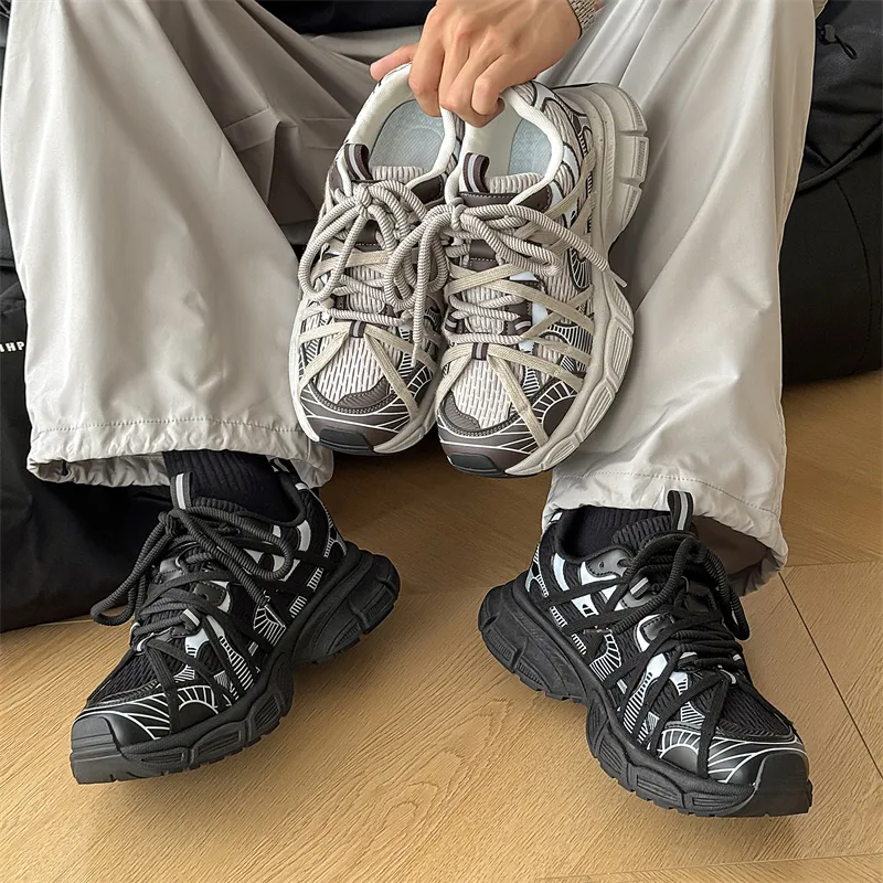 LURAD Support Balance Height Increasing Low Top Chunky Sneakers Unisex-4