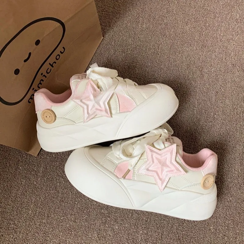 LURAD Skateboard Shoes Women's Pink Sky Blue-1