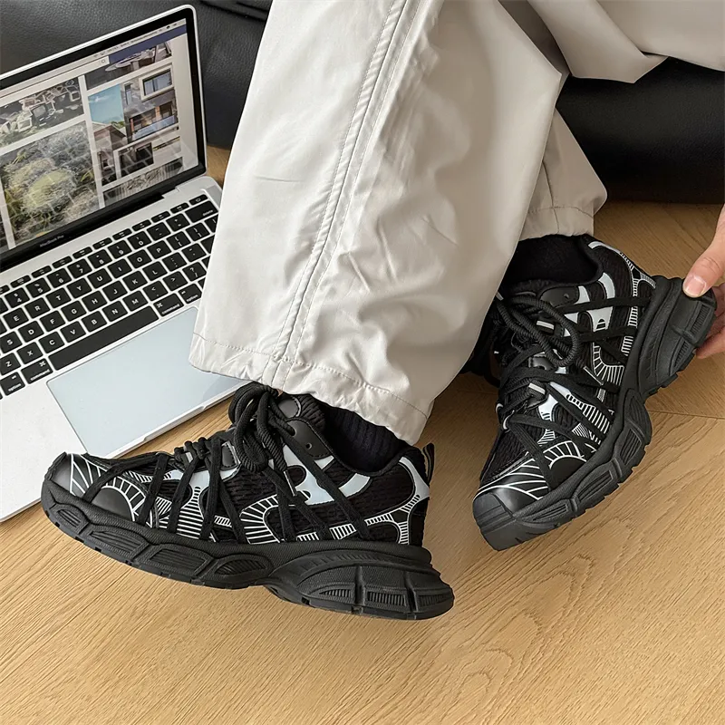 LURAD Support Balance Height Increasing Low Top Chunky Sneakers Unisex-5