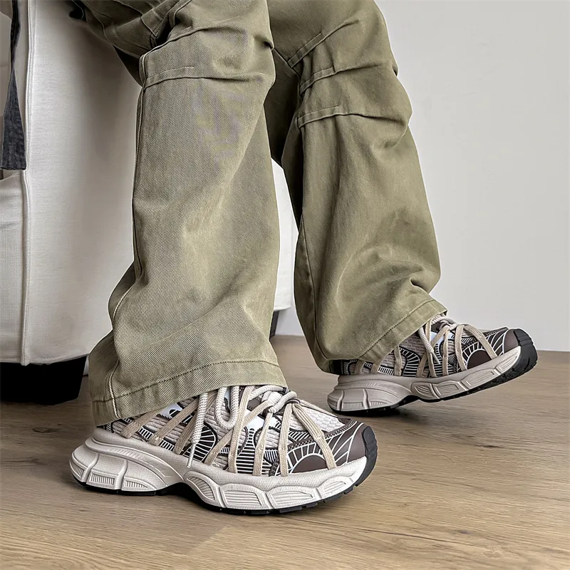LURAD Support Balance Height Increasing Low Top Chunky Sneakers Unisex-20