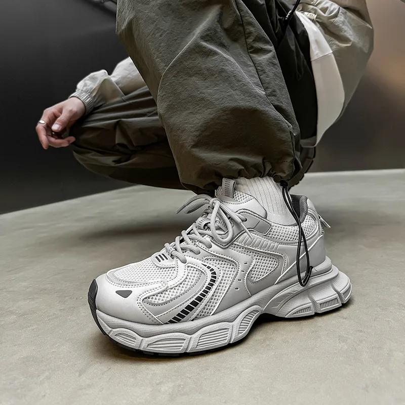 LURAD Coverage Support Height Increase Low Top Chunky Sneakers Men's-10