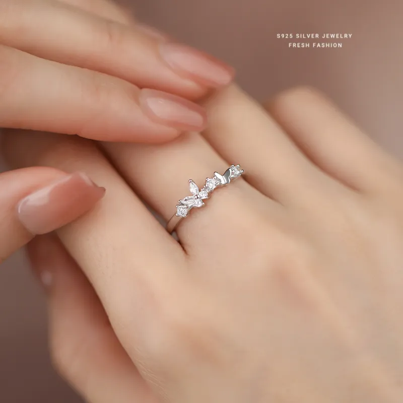 NIANNIANXI S925 Silver Rings Women's-4