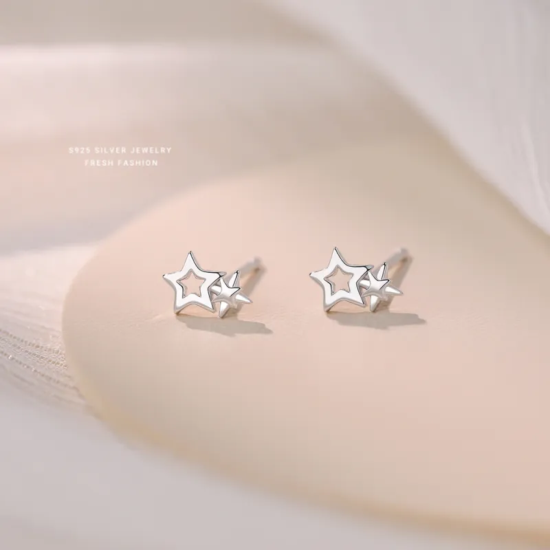 NIANNIANXI S925 Silver Stud Earrings Women's-2