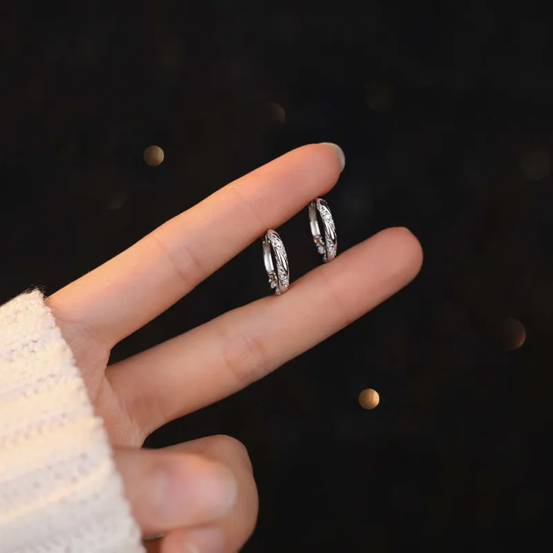 NIANNIANXI Zircon Earrings Unisex-2