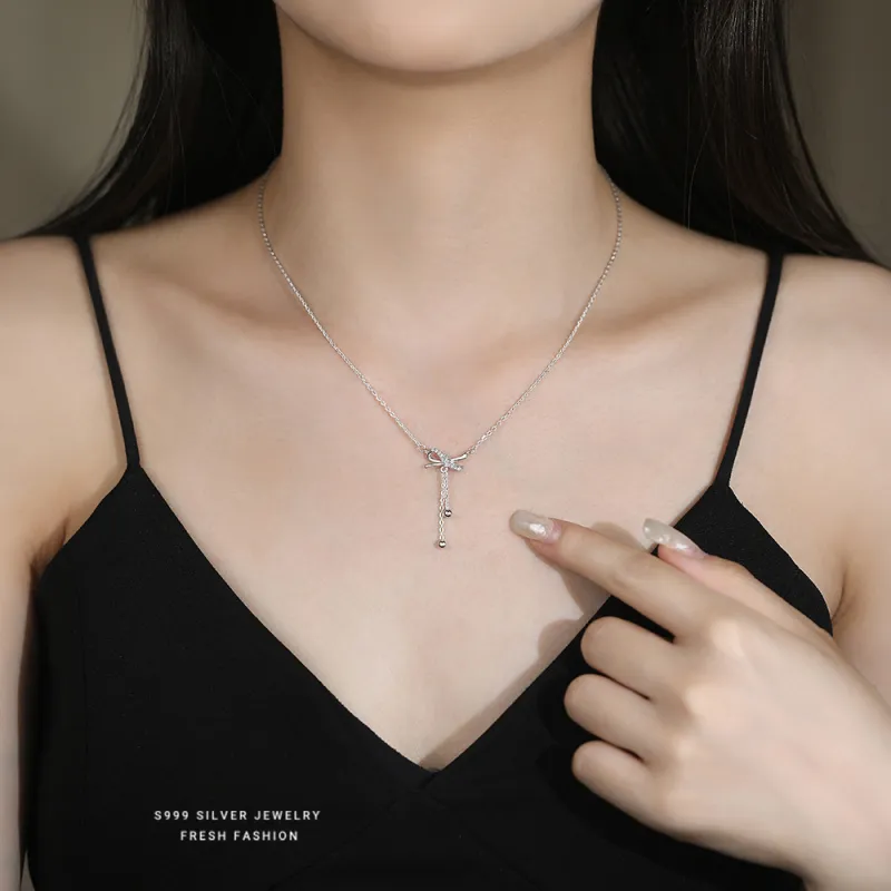 High Quality 999 Fine Silver Necklace Fashion Necklace Women's-1