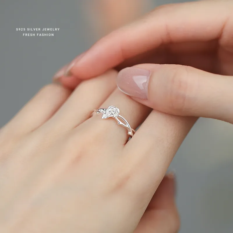 NIANNIANXI S925 Silver Rings Women's-4