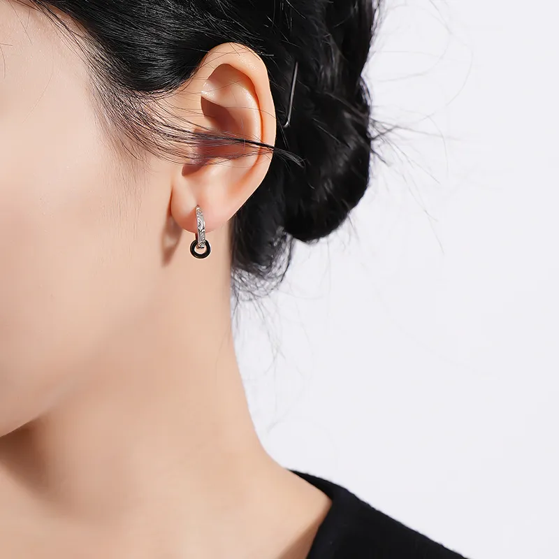 NIANNIANXI 925 Sterling Silver Earrings Unisex-2