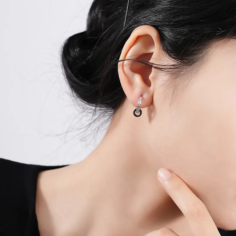 NIANNIANXI 925 Sterling Silver Earrings Unisex-1