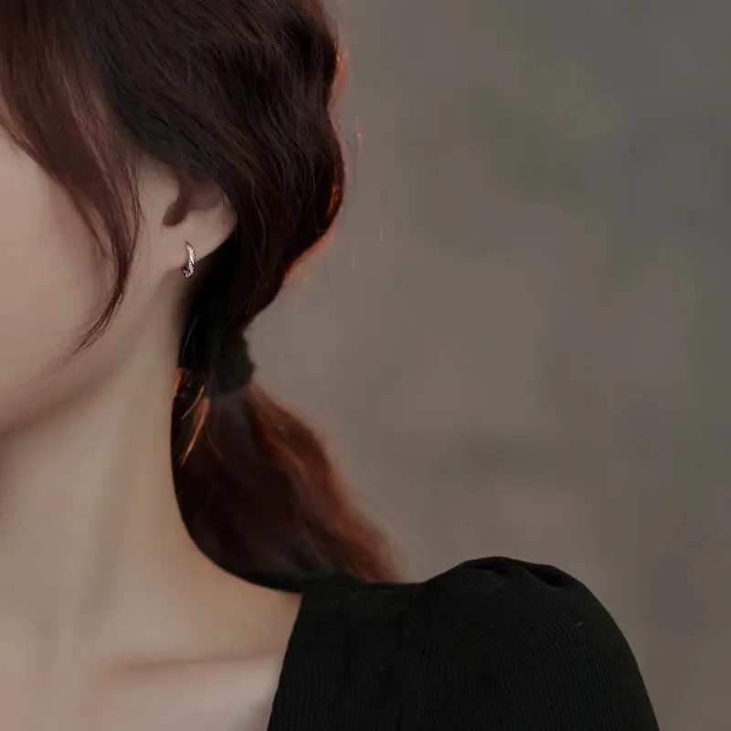 NIANNIANXI Zircon Earrings Unisex-1