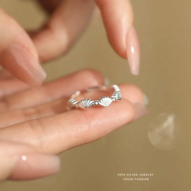 NIANNIANXI S999 Fine Silver Rings Women's-4