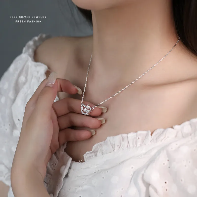 NIANNIANXI S999 Fine Silver Necklaces Women's-2
