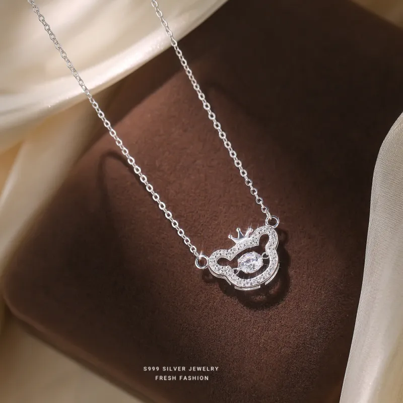 NIANNIANXI S999 Fine Silver Necklaces Women's-4